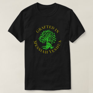 T-shirt Grafé dans Messiah Yeshua arbre de vie vert