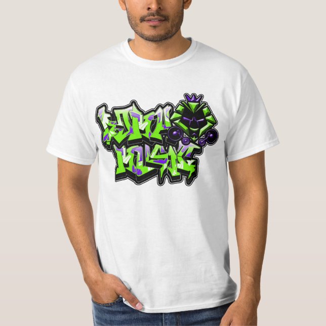 T-shirt Graff KAT (Slimer et fantômes pourpres) (Devant)
