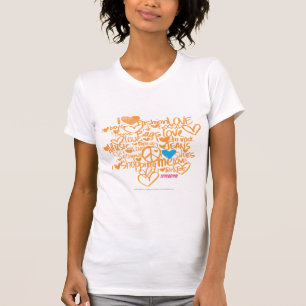 T-shirt Graffiti Aqua-Orange