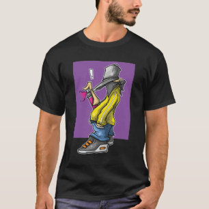 T-shirt Graffiti Caractère pulvérisateur de peinture viole