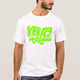 T-shirt Graffiti Chartreuse, Neon Green Love