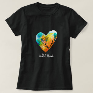 T-shirt Graffiti coeur aquarelle art