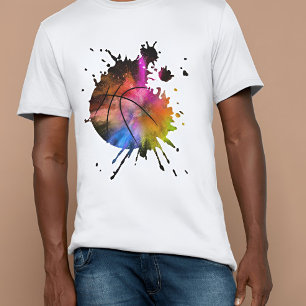 T-shirt graffiti de basket-ball Silhouette