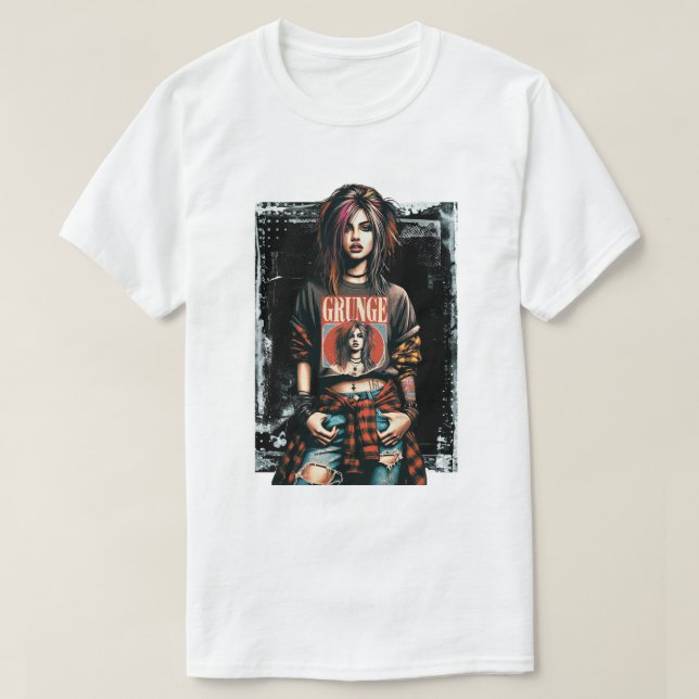 T-shirt Graffiti de Grunge Girl Punk Rock Street (Design devant)