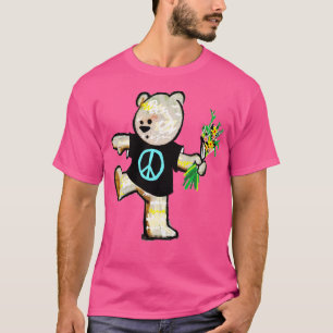 T-shirt graffiti de l'ours de paix 1