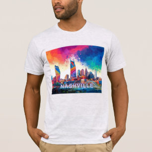 T-shirt Graffiti de Nashville Skyline