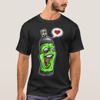 T-shirt Graffiti de peinture Spray Le personnage de T Shir