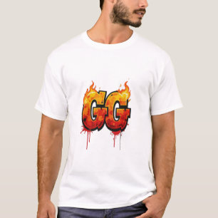 T-shirt 🔥 Graffiti de style "GG" flamboyant