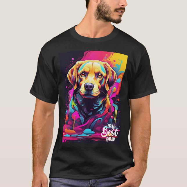 T-shirt Graffiti Labrador Retrivers (Devant)