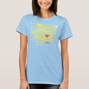 T-shirt Graffiti Magenta-Jaune