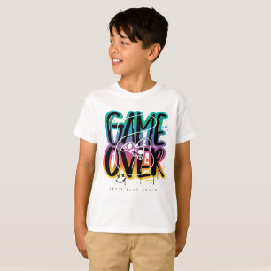 T-shirt Graffiti manette de jeu game over joueur