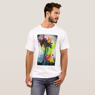 T-shirt Graffiti Palm Tree