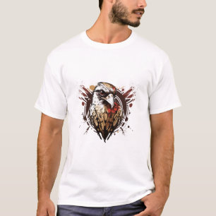 T-shirt Graffiti Peinture Faucon Oiseau Peinture d'art cré