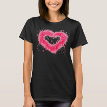 Graffiti peinture rose brillant design coeur