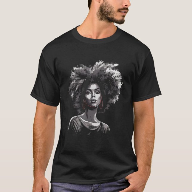 T-shirt Graffiti pour Filles Noires Africaine Américaine (Devant)