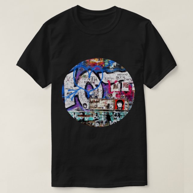 T-shirt Graffiti russe (Viktor Tsoi, légende du rock) clas (Design devant)