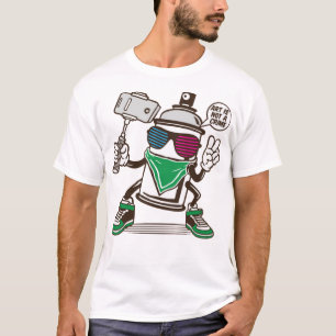 T-shirt Graffiti spray peut bombarder selfie