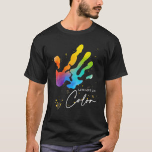 T-shirt Graffiti Streetwear Peinture Coréen tendance Coul
