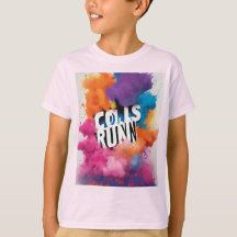 T - Shirt-Grafik für ein Farblaufereignis auf eine
