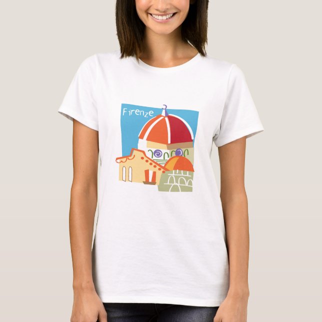 T-Shirt - Grafik von Firenze/von Florenz (Vorderseite)