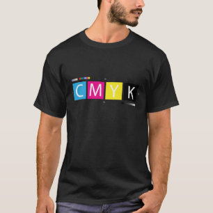 T-Shirt Grafikdesigner CMYK Vorpress-Farben