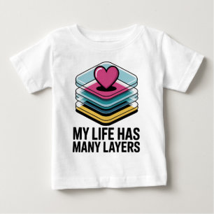 T-Shirt Grafikdesigner-Lebensschichten CMYK-Ästhet
