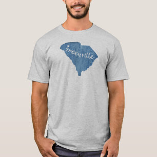 T-shirt Grain de bois de la Caroline du Sud de Greenville