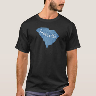 T-shirt Grain de bois de la Caroline du Sud de Greenville