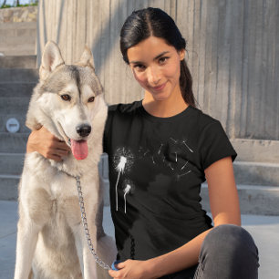 T-shirt Graines de Pissenlit Soufflées par le Vent Fleurs 