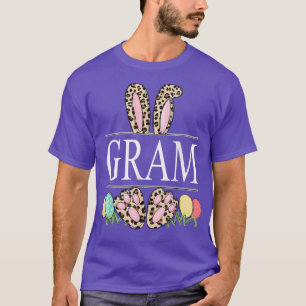 T-shirt gram Bunny Leopard Grandma Easter Day Rabbit Eggs