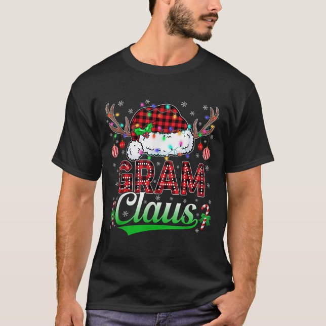 T-shirt Gram Claus Christmas Lights Matching Family Xmas P (Devant)