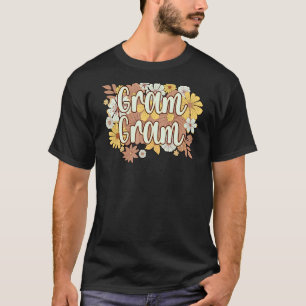 T-shirt Gram Gram Grandma Fleurs Gram Gram Grand-mère