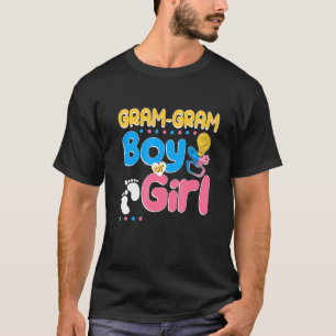 T-shirt Gram Gram Rose ou Bleu vous aime meilleur grand-mè
