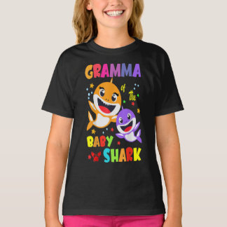 T-shirt Gramma Du Bébé Requin Anniversaire Gramma Requin