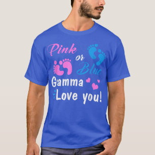 T-shirt Gramma Rose Ou Bleu Vous Aime Fête de Révélation d