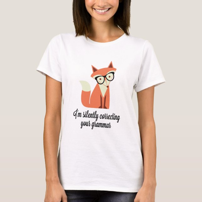 T-shirt Grammaire de Fox de hippie (Devant)