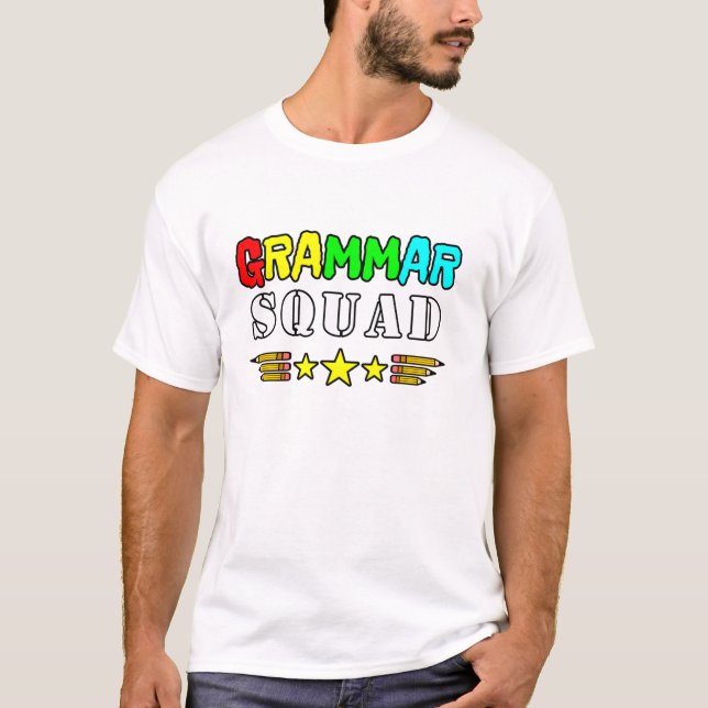 T-shirt Grammar Squad Enseignant École Appréciation 1ère G (Devant)