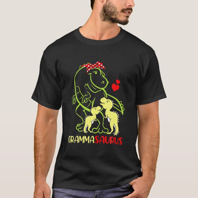 T-shirt Grammasaurus T Rex Dinosaur Gramma Saurus Famille  (Devant)