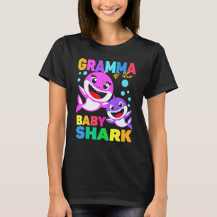 T-shirt Gramme Du Bébé Birthday Shark Gramma Shark Chr