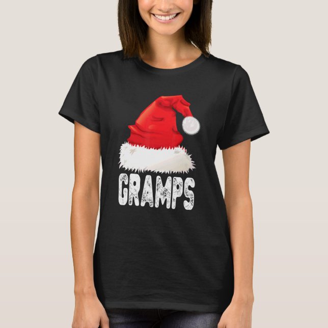 T-shirt Grammes de Noël Santa Chapeau Noël Famille de jume (Devant)