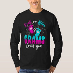 T-shirt Grammes Rose Ou Bleu Vous Aime Genre Révéler Bébé 