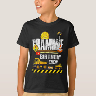 T-shirt Grammie Birthday Crew Construction Excavator Party