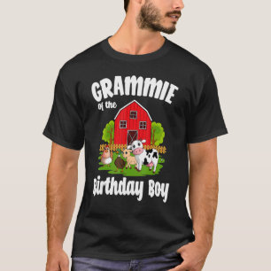 T-shirt Grammie De L'Anniversaire Boy Farm Animal Annivers