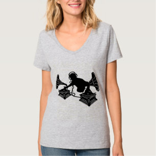T-shirt Grammophon Music - DJ & Retro Vinyl Headphones