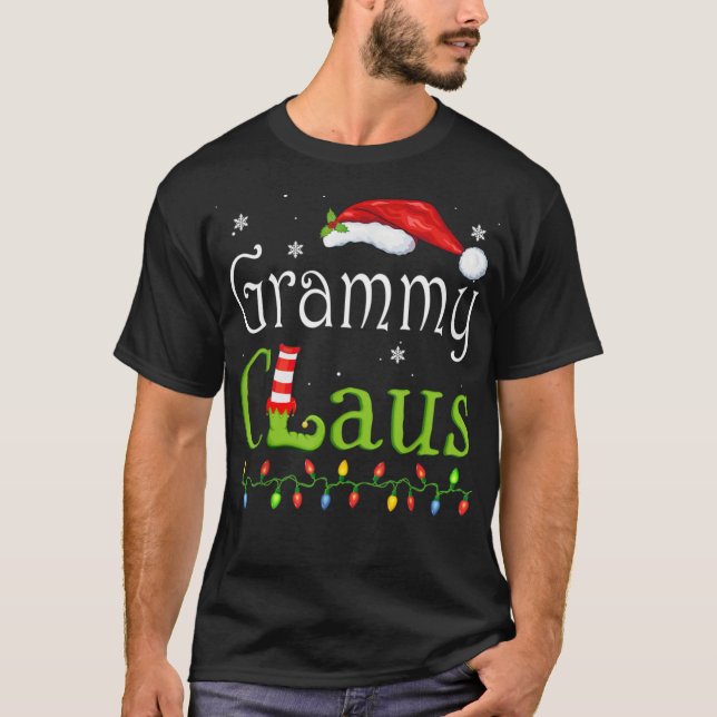 T-shirt Grammy Claus Funny Family Père Noël Pajamas (Devant)