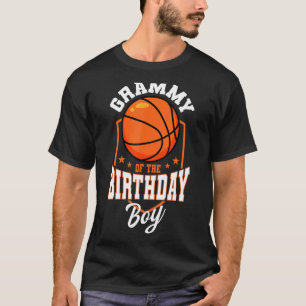 T-shirt Grammy Of The Birthday Boy Basketball Thème Annive