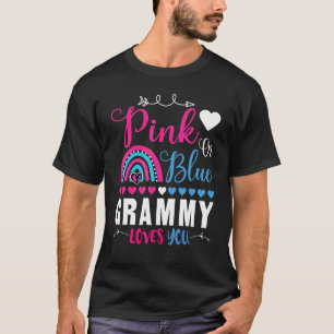 T-shirt Grammy Rose Ou Bleu Vous Aime Fête de la Révélatio