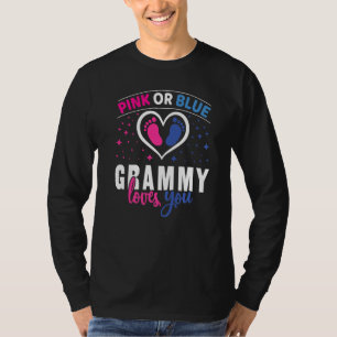 T-shirt Grammy Rose Ou Bleu Vous Aime Fête de la Révélatio