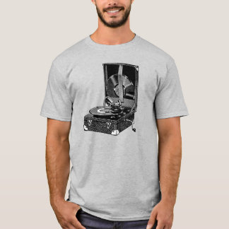 T-shirt Gramophone gravé vintage