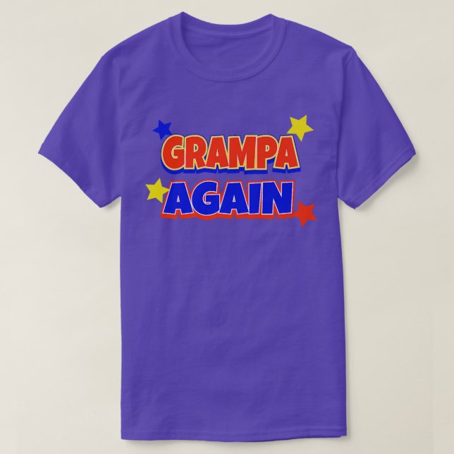 T-shirt Grampa de nouveau Faire-part de grossesse amusant  (Design devant)